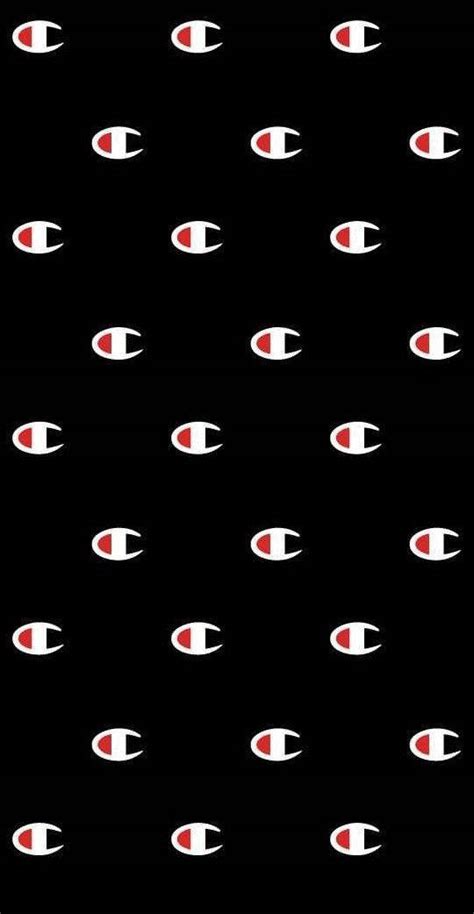 Download Black Patterned Champion Logo Wallpaper