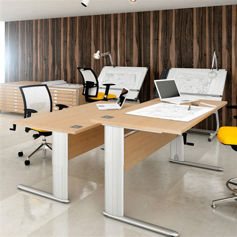If your desk doesn't fit, you will find yourself hunching over, craning your neck. Optima Plus Desks | Modular Office Desks | Apres Furniture