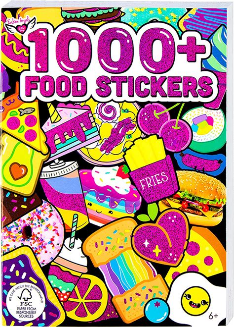 Fashion Angels 1000 Food Stickers For Kids Colorful And Cute Food