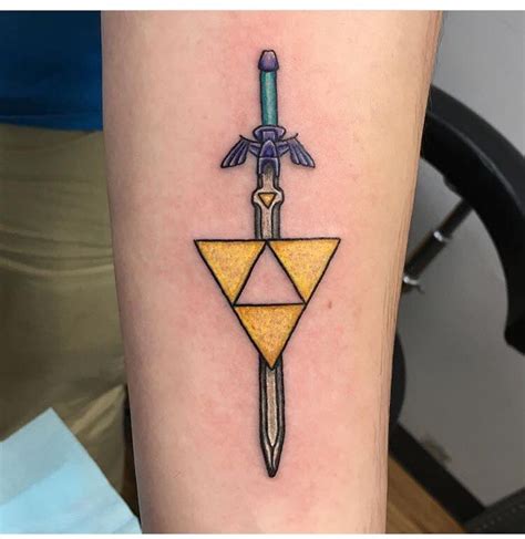 My Master Sword Triforce Tattoo I Got Yesterday Zelda Blade Tattoo