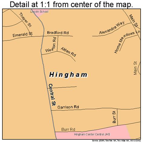 Hingham Massachusetts Street Map 2530175