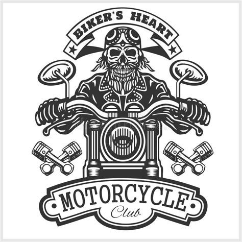 Custom Motorcycles Club Badge Or Label With Biker Wings And Flame