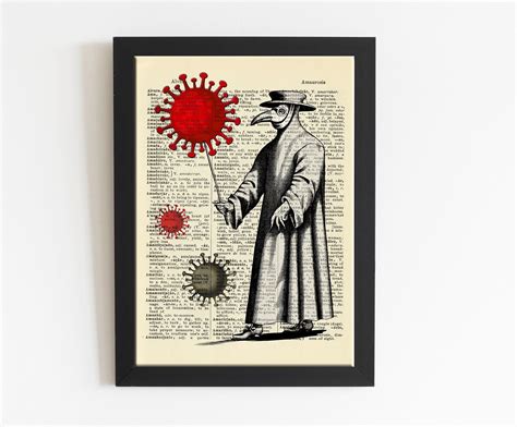 Plague Doctor Coronavirus Print Plague Doctor Illustration Etsy