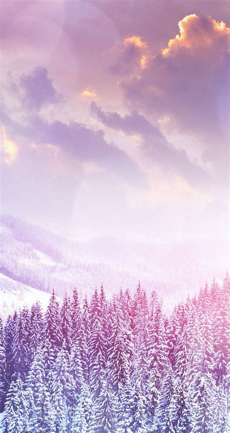 Purple And Pink Snow Mountain Iphone Wallpaper Iphone