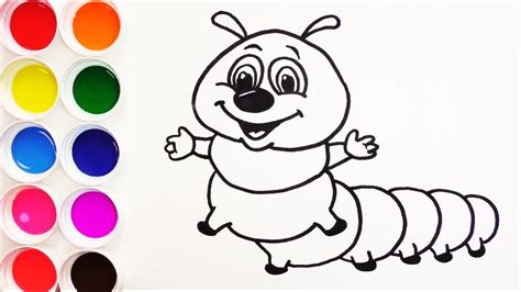 Cómo Dibujar Y Colorear Gusano De Arco Iris Videos Para Niños Learn