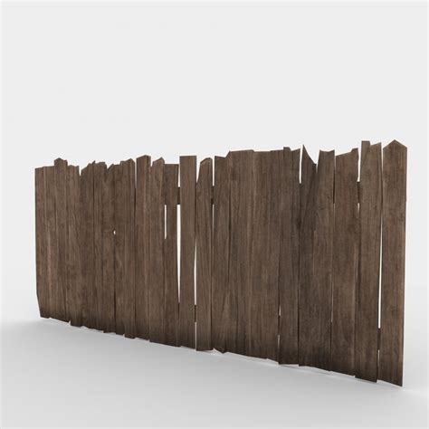 3d Wood Fence Model