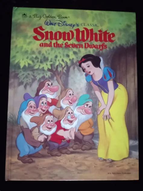 Vintage Walt Disneys A Big Golden Book 1984 Snow White And The 7 Dwarfs