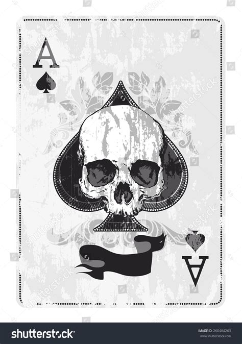 Skull Ace Card Svg Playing Card Art Distressed Png Sublimation Vinyl