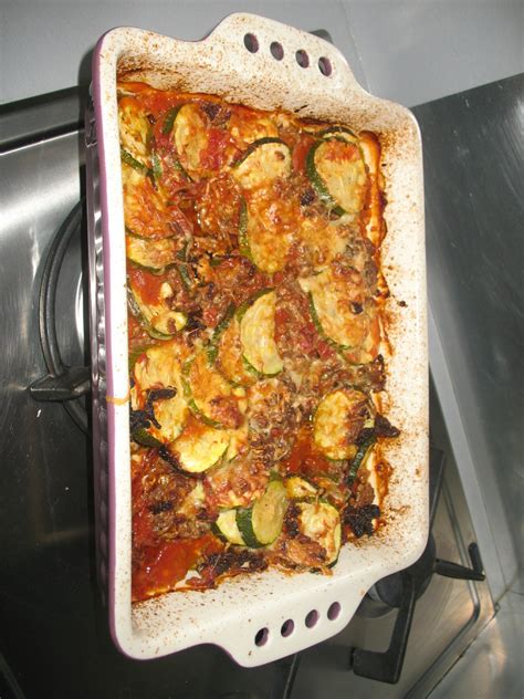 Gratin de courgettes tomates et viande hachée de boeuf à ma façon