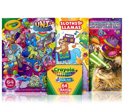 Childrens Crafts Crafts Crayola Colouring Book With Reusable Stickers