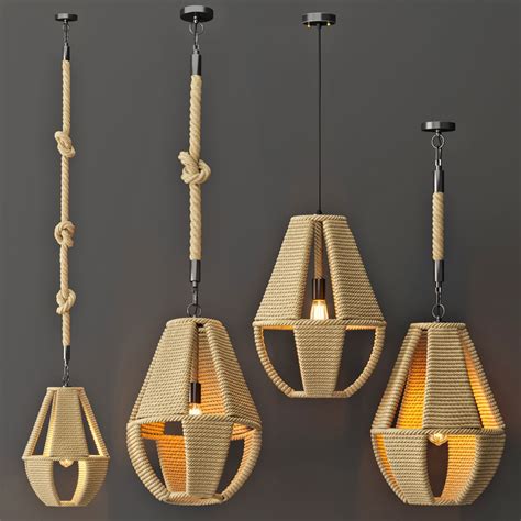 3d Loft Rope Chandelier Cgtrader