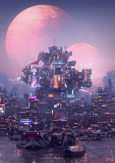 Pin By Avennon On Building Style2 Cyberpunk City Environment Concept
