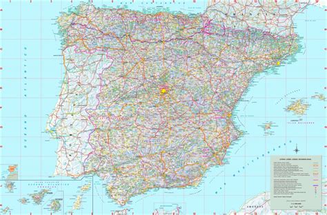 Detailed Clear Large Road Map Of Spain Ezilon Maps With Printable Map Of Spain With Cities