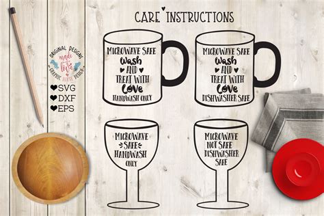 Care Instructions Svg Care Cards Svg Mug Care Svg Coffee Mug Washing