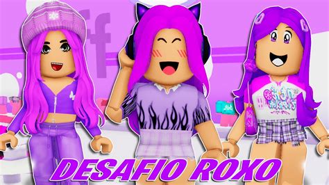 DESAFIO SÓ PODE COR ROXO NO FASHION FAMOUS Roblox YouTube