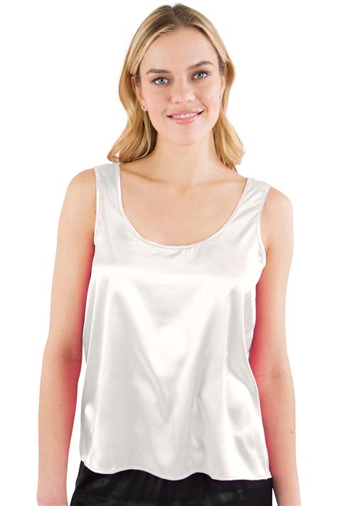 Intimo Women S Silk Charmuse Sleeveless Tank Top Medium Walmart