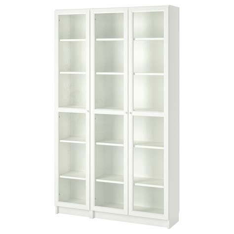 Billy Oxberg Bookcase With Glass Doors White 4714x1134x7912