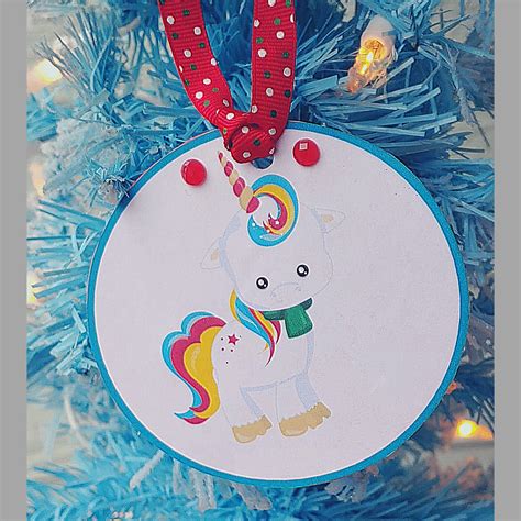 3 Simple Christmas Unicorn Ornament Crafts For Kids Etsy