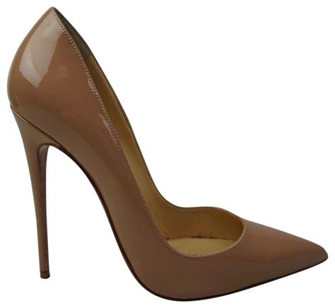 Christian Louboutin So Kate Nude Patent Leather Heel Pumps Size My