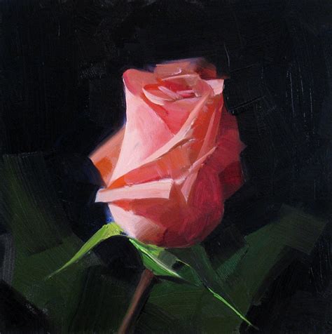 Qiang Huang A Daily Painter Pink Rose Study 1 Sold