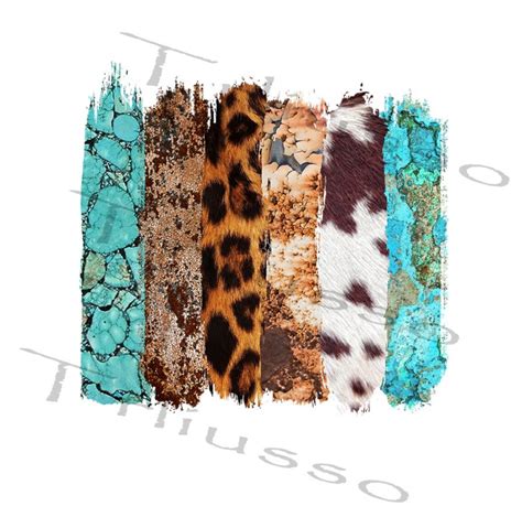 Cowhide Leopard Turquoise Glitter Background Pngwestern Etsy