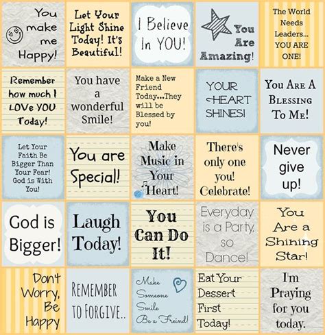Printable Encouraging Lunch Box Love Notes For Kids Lunch Box Notes