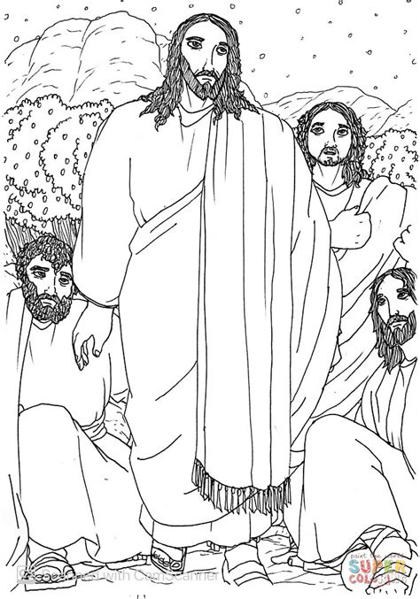 Jesus Returns To His Disciples In Order To Check On Them Coloring Page