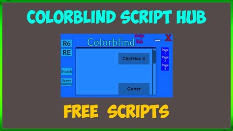 Roblox Serverside Script Showcase Colorblind Script Hub YouTube