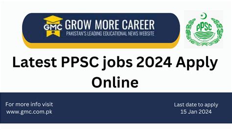 Latest PPSC Jobs Apply Online GMC