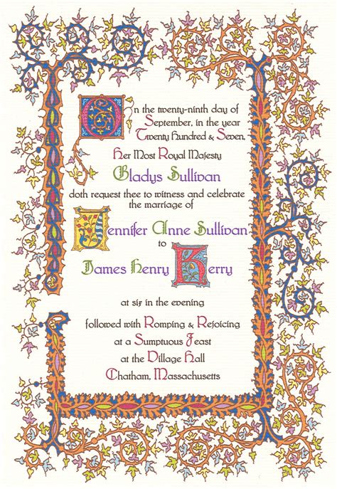 15thcenturyrenaissanceinvitation Renaissance Wedding Medieval
