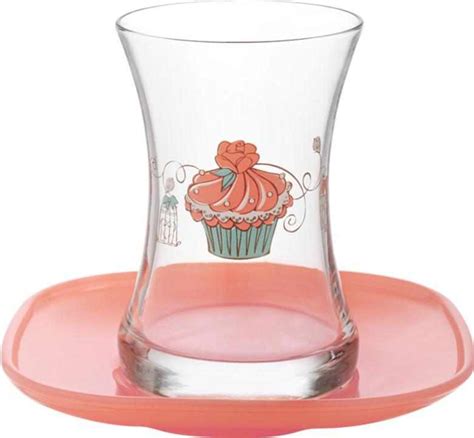 Lav Cupcake Turkish Tea Glass Set Pcs Online Turkish Shopping Center