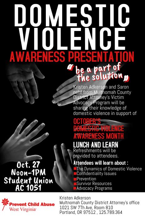 Domestic Violence Awareness Template Postermywall