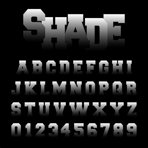 Shade Alphabet Font Template 683890 Vector Art At Vecteezy