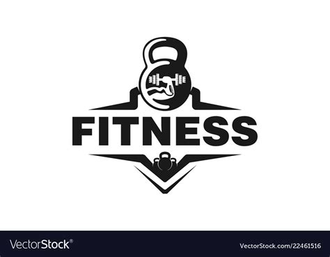 Fitness Logo Badge Designs Inspiration Isolated Vector Image