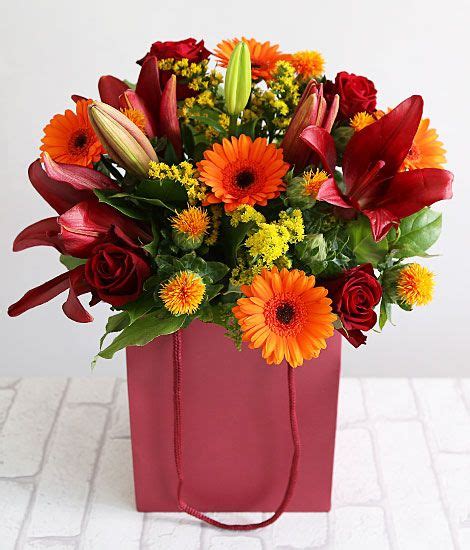 Send flower bouquets of roses, tulips, sunflowers, lilies with your trusted online florist in manila, philippines. Orange Splendour Gift Bag | Flower delivery, Mothers day ...
