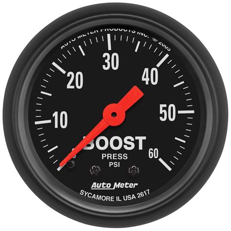 Autometer Boost Gauge 2 116 60psi Mechanical Z Series