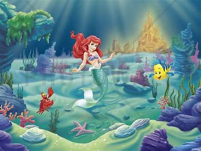 Ariel Disney Princess Wall Mermaid Wallpapers Mural