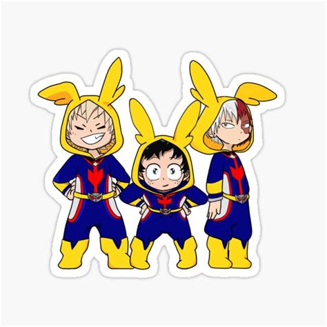 Baby Deku Wearing An All Might Costume Sticker By Btluvs