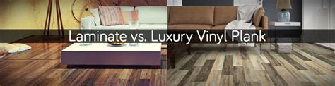 It does not imply a superior hardness, density or quality of wood. laminate vs lvp banner - The Carpet Guys