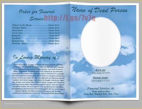 Free Editable Obituary Template Of Pin By Free Funeral Program Template