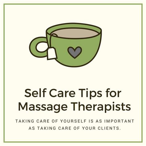 12 Self Care Tips For Massage Therapists Massage Therapist Massage Therapy School Massage