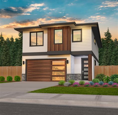 Oranges House Plan Affordable 2 Story Narrow Modern Home Design