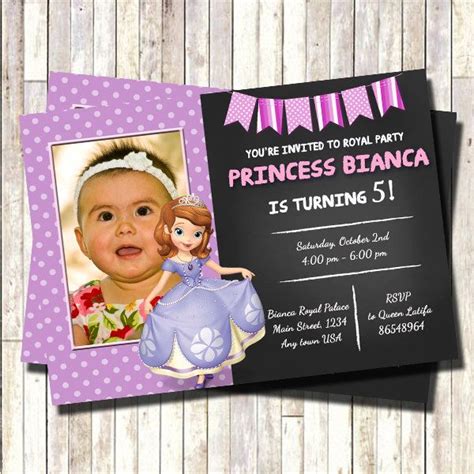 Princess Sofia Invitation Princess Party Invitation Princess Sofia Party Invite Princess S