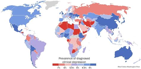 A Stunning Map Of Depression Rates Around The World The Washington Post