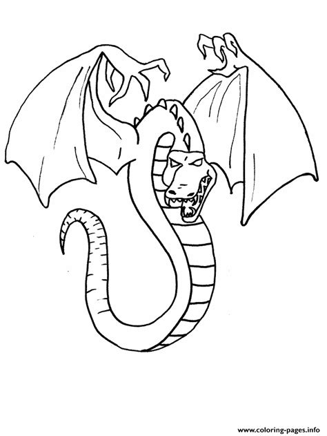 Evil Dragon Coloring Pages Printable
