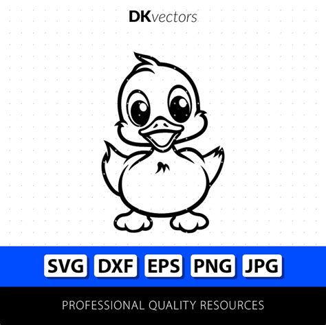 Cute Baby Duck Svg Instant Download Svg Png Dxf Eps  For Shirts