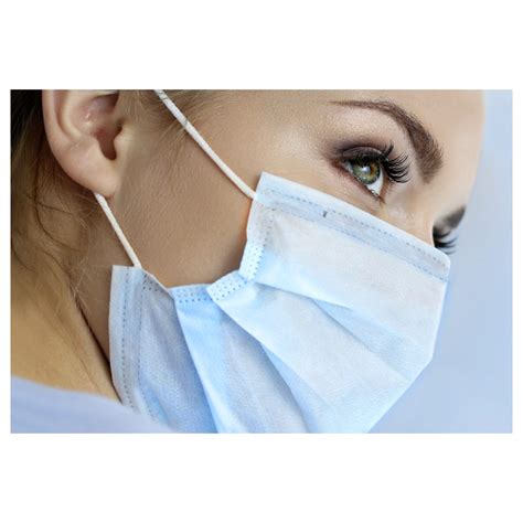 Medizinischer Einmal Mundschutz Mit Elastikband Und Nasenbügel 50