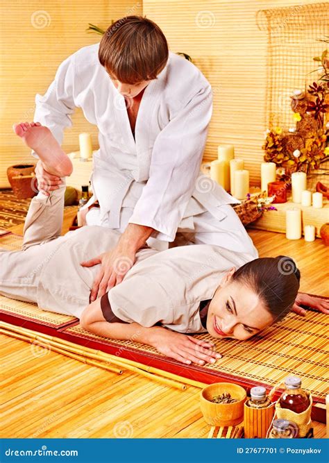 Woman Getting Feet Massage Stock Image Image Of Beauty Massaging