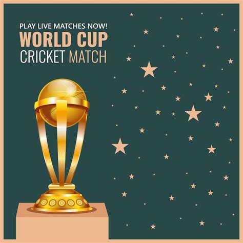 Premium Vector Banner Design Template Of World Cup Cricket Matach