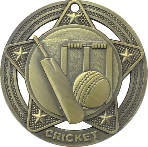 Cricket Medal By Infinity Stars Antique Gold 50mm 2